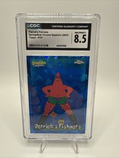 2025 Topps Chrome Sapphire Edition SpongeBob #191 Patrick’s Fishnets CGC 8.5 picture