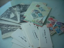 78 Pc Ephemera Pack Antique Vintage France French Stamps Postcards Language picture