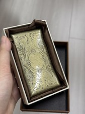 🧡Retro Bronze Metal Cigarette Case Holder Box For King Size or 20pc cigarettes picture