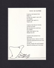 8X10 Matted Print Art Picture Shel Silverstein: Tryin' on Clothes picture