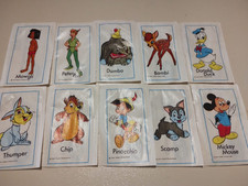 10 vintage empty sugar pockets bags Walt Disney Productions, Mickey Mouse, Dumbo picture