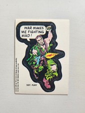 Sgt Fury RARE Vintage 1976 Topps Marvel Super Heroes Fighting Mad Sticker COOL picture