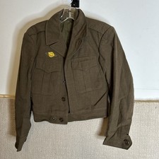 Vtg WW11 Ike Jacket Wool Sz 34R 1940’s Brown picture