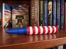 USA 250 Commemorative Large Rifle Round American Flag Bullet Patriotic Gift picture