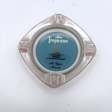 Vintage MCM Hotel Tropicana Las Vegas Nevada Ashtray Clear Honey Glass picture