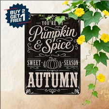 Woodgrain Texture Autumn Harvest Wisdom Quote Decor Retro Metal Tin Sign 8x12 picture