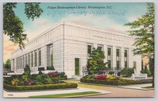 Folger Shakespeare Library Washington DC 1949 Linen Postcard picture