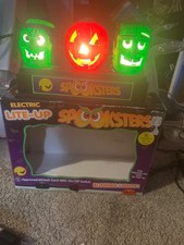 Vintage 1996 Hilco Spooksters Light Display Witch Frankenstein Halloween picture
