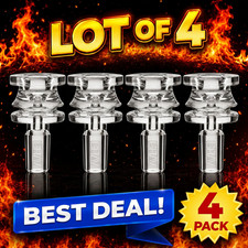 4x 14mm Grav Arcline Male Glass Bowl For Water Pipe Hookah Bong Replacement picture