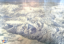 1967 Colorado Ski Country USA Hal Shelton Ski Resort Map Poster 21x30 Vintage picture