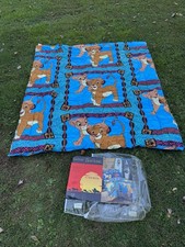 Vintage Disney Lion King Full  Comforter Reversible Blue Simba Nala Pumbaa 90s picture
