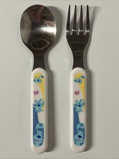 Vintage Blues Clues Fork And Spoon Set The First Years Infant Toddler picture