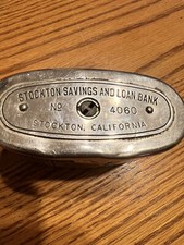 Vintage Stockton CA Savings & Loan Traveling Teller Coin Bank No Key picture