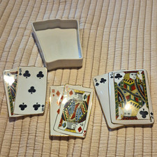 Lipper & Mann Creations Japan Playing Card Ceramic Ashtrays Set of 3 picture