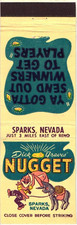 Dick Graves' Nugget Sparks Nevada Vintage Matchbook Cover 1950s-60s picture