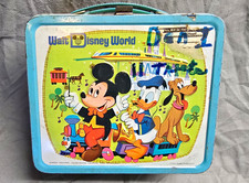 Vintage 1970s Walt Disney World Aladdin Metal Lunch Box Mickey Country Bears picture