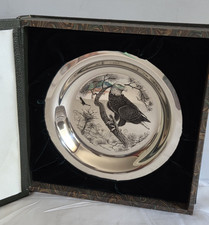 Franklin Mint Richard Evan’s Younger Bald Eagle Sterling Silver Plate picture