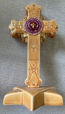 Vintage AMORC Rosicrucian Ceramic Rose Cross for Sanctum picture