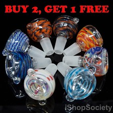 Colorful Glass Slide Bowl 14mm Water Pipe Hookah Head Piece Thick Slide Bowl picture