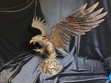 Huge Metal Eagle Statue By Artist Enrique Munoz 30 Inch Wingspan Great Details  picture