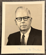 Henry H. Fowler Signed 4x3 Photograph U.S. Secretary of the Treasury Autograph picture