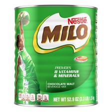 Milo Chocolate Malt Beverage Mix, 3.3 lb Can Pound (Pack of 1), brown picture
