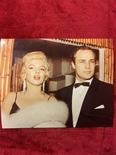 Marilyn Monroe & Marlon Brando Vintage 8x10 Color Photo AGFA Paper Tuxedo picture