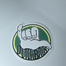 Vintage Dutch Bros Shaka Hand Logo Sticker - Green Black YellowOregon ducks 2012 picture