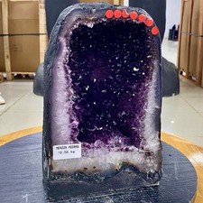 23.23LB Large Natural Amethyst Geode Cathedral Crystal Cluster Specimen Healing. picture