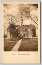 Williamsburg VA Capitol Building 1939 Alberttype Postcard picture