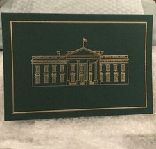 TRUMP 2018 WHITE HOUSE CHRISTMAS CARD GREEN GOLD SIGNED MAGA GOP REPUBLICAN picture