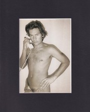 8X10 Matted Print Art Polaroid Picture, Andy Warhol: Helmut Berger Shirtless picture