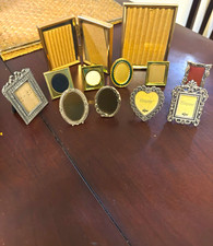 Enesco Russ Victoriana Mini Ornate Victorian Metal Frames Lot Gold/Silver picture