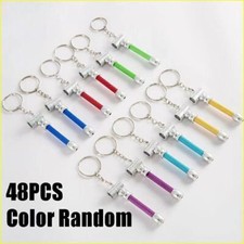 18/24/48/PCS Metal Random Color Wholesale Quantity Detachable Keychain Pipe picture