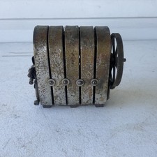 VTG ANTIQUE 5 BAR TELEPHONE HAND CRANK GENERATOR/MAGNETO PARTS OR REPAIR picture