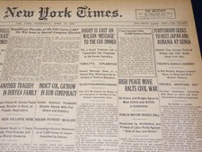 1922 APRIL 12 NEW YORK TIMES - IRISH PEACE MOVE HALTS CIVIL WAR - NT 8576 picture