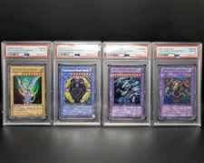 YuGiOh PSA Graded (4) Card LOT -YAP1-EN001- -PP01-EN001- -JMP-EN005- -DB1-EN95- picture