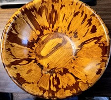 Vintage Segmented Wood Fruit Bowl, 12