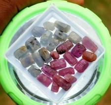 Certified 300 Cts Untreated Nailing Ruby & Sapphire Rough Lot Natural Crystals picture