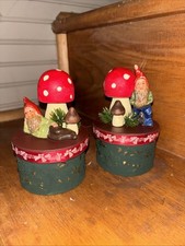 Old Stock Gnome Elf Christmas Candy Box Germany picture