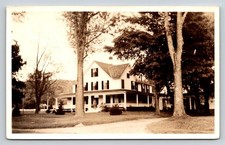 Vintage RPPC Large Historic House Porch Trees Rural Landscape Early 1900s picture