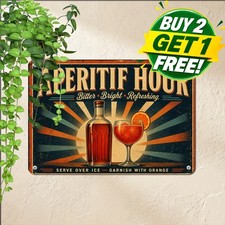 Vintage Italian Aperitif Beverage Bar Lounge Wall Decor Retro Metal Tin Sign picture