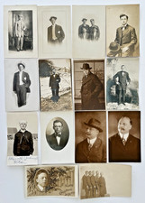Lot of 14 Men RPPC Postcards Real Photo Fashion ID'd Sailor Most Early 1900s picture