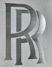 RR Rolls Royce Logo Brushed Aluminum Garage Sign picture