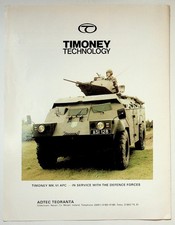 Timoney Technology 1984 Print Advertisement 8x11 Military APC Vintage picture