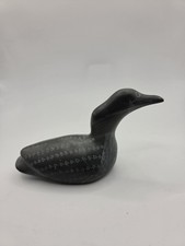 Soap Stone Or Argillite Authentic Inuit Loon With Igloo Tag picture