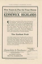 1911 Kennewick Highlands Land Sale Ad Washington Nortwest Pacific Settler Farm picture