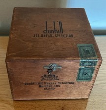 Vintage Dunhill Havana Cuba Wood Cigar Box, Tongue & Groove, Number 305 picture