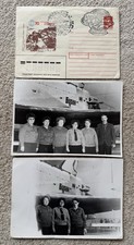 Vintage Soviet Buran Space Shuttle Photos & Launch Day Stamped Cover Baikonur picture