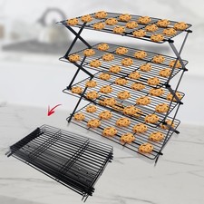4-Tier Collapsible Cooling Rack For Baking - Expandable & Foldable Cookie Coo... picture